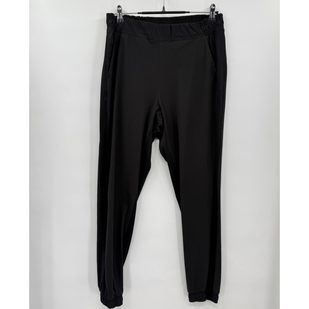 Athleta Textured‎ Brooklyn Jogger Pants Black Womens Size 8 Athletic Casual